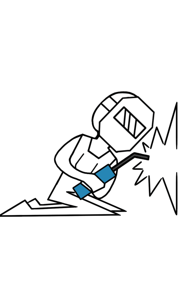 Männchen am Schweißen
Copyright Sophia Muglach